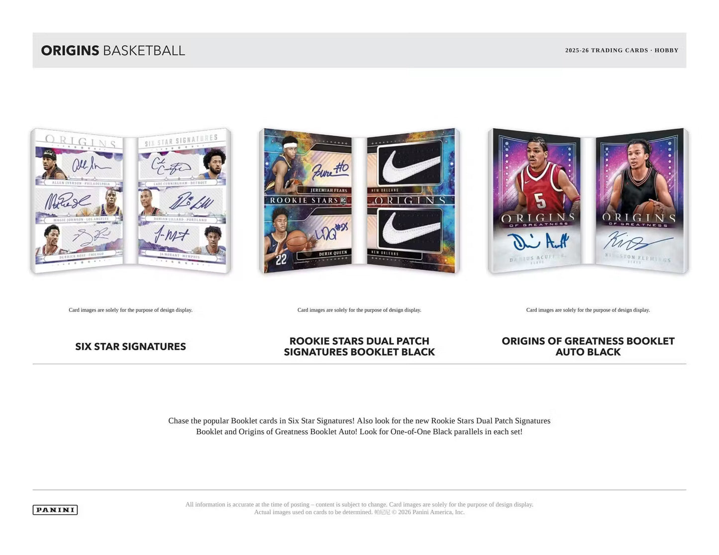 2025-26 Panini Origins Basketball Hobby Box