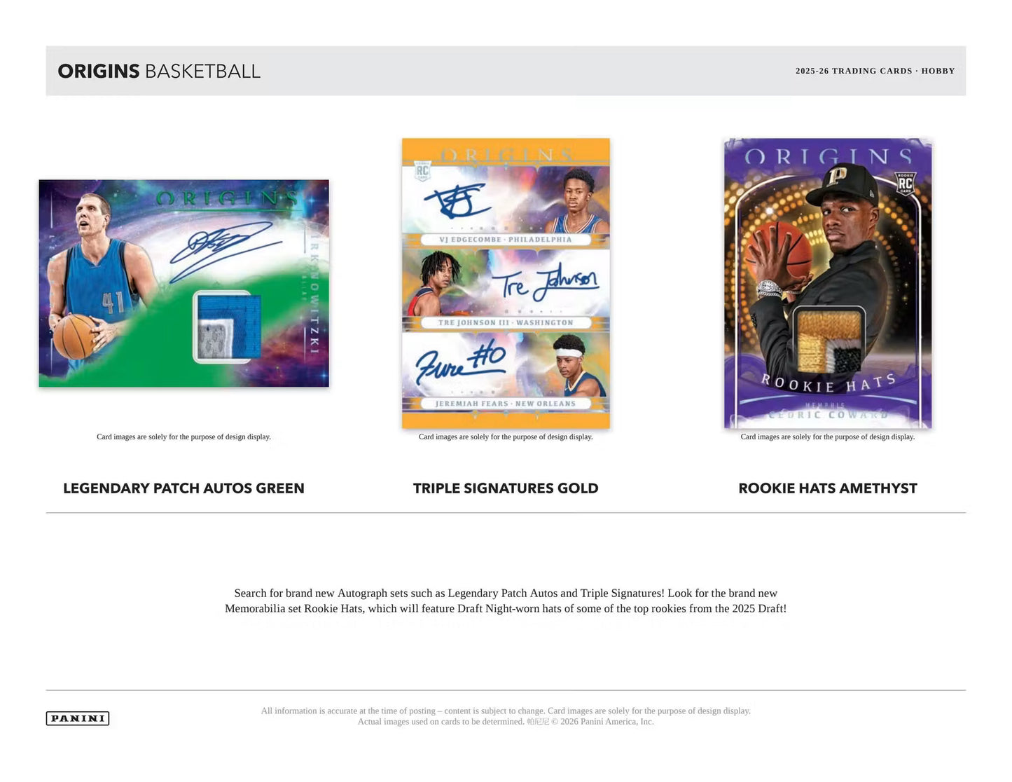 2025-26 Panini Origins Basketball Hobby Box