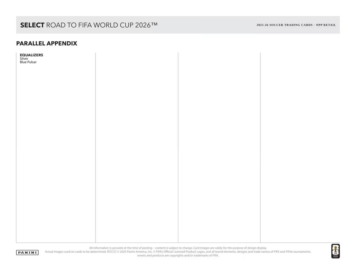 2025-26 Panini Select Road to FIFA World Cup Soccer Mega Box