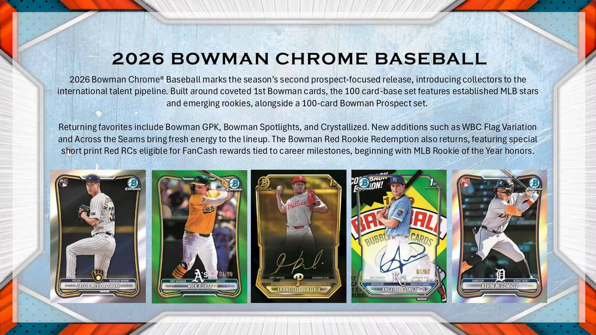 2026 Topps Bowman Chrome Baseball Mega Box
