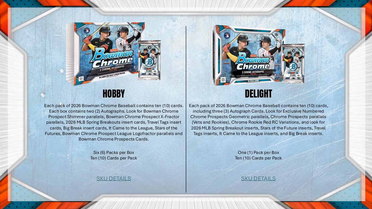 2026 Topps Bowman Chrome Baseball Hobby Box