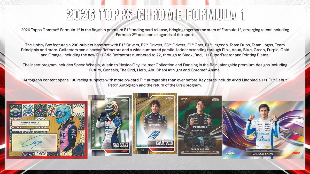 2026 Topps Chrome F1 Hobby Box