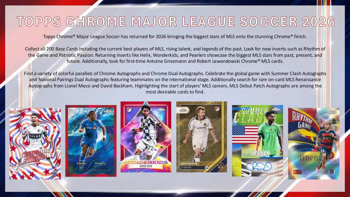 2026 Topps Chrome MLS Blaster Box