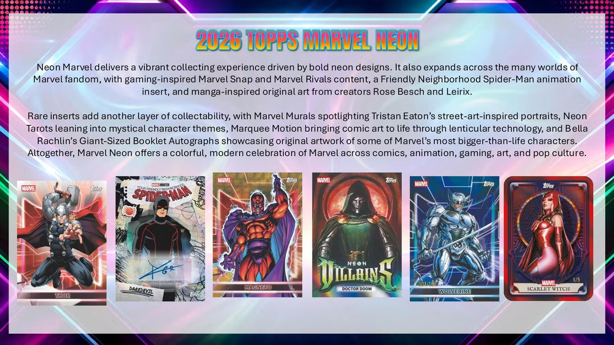 2026 Topps Marvel Neon Mega Box