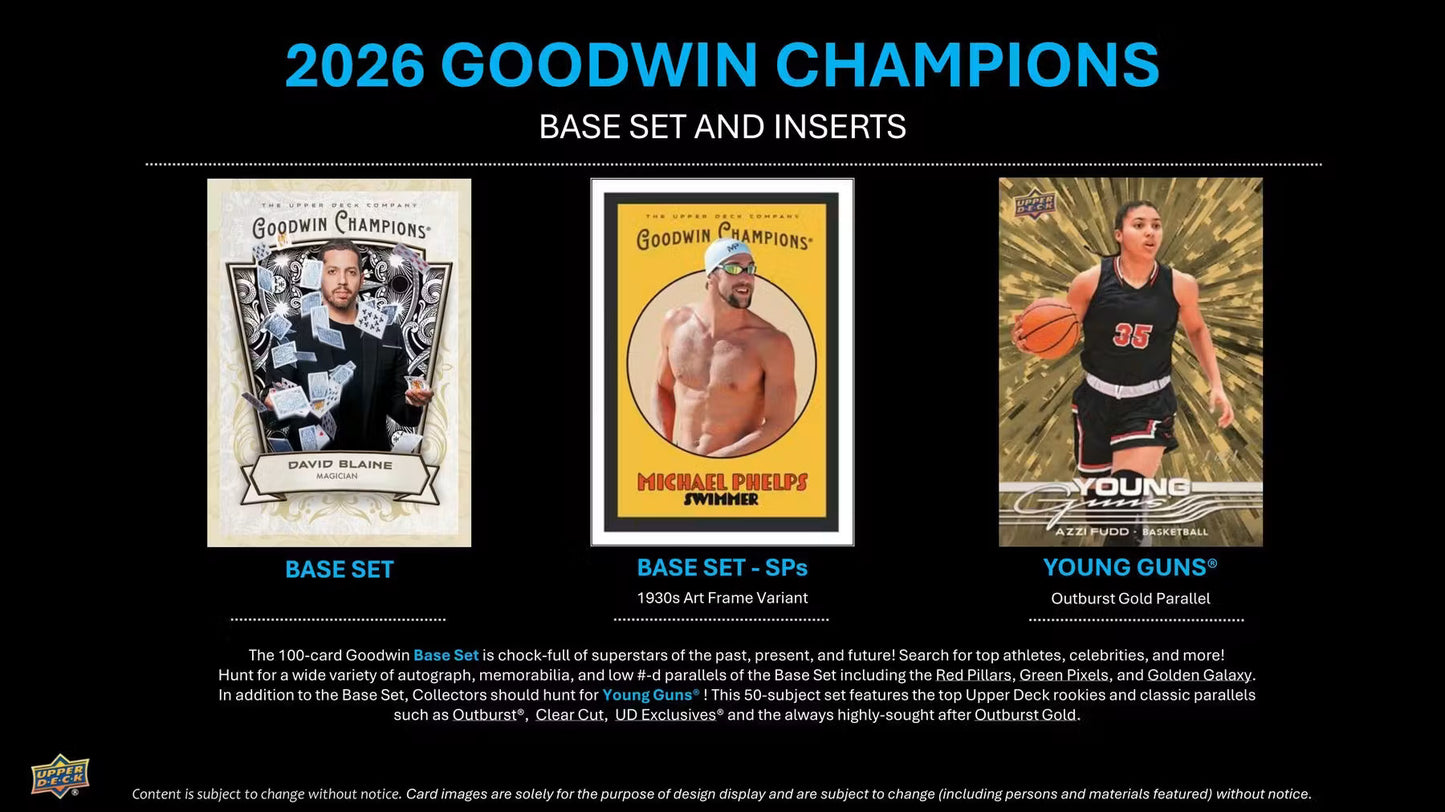2026 Upper Deck Goodwin Champions Hobby Box