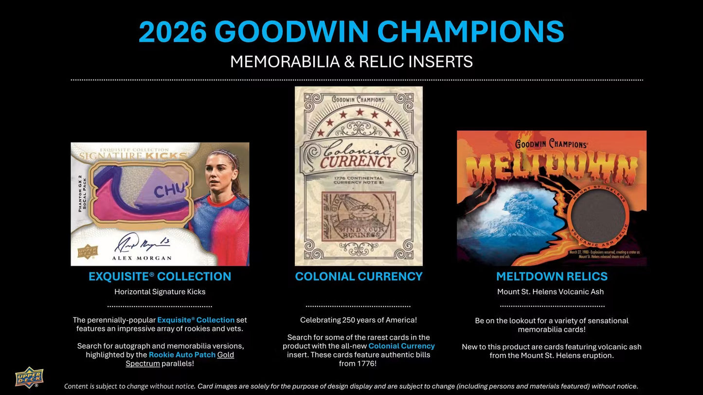 2026 Upper Deck Goodwin Champions Hobby Box