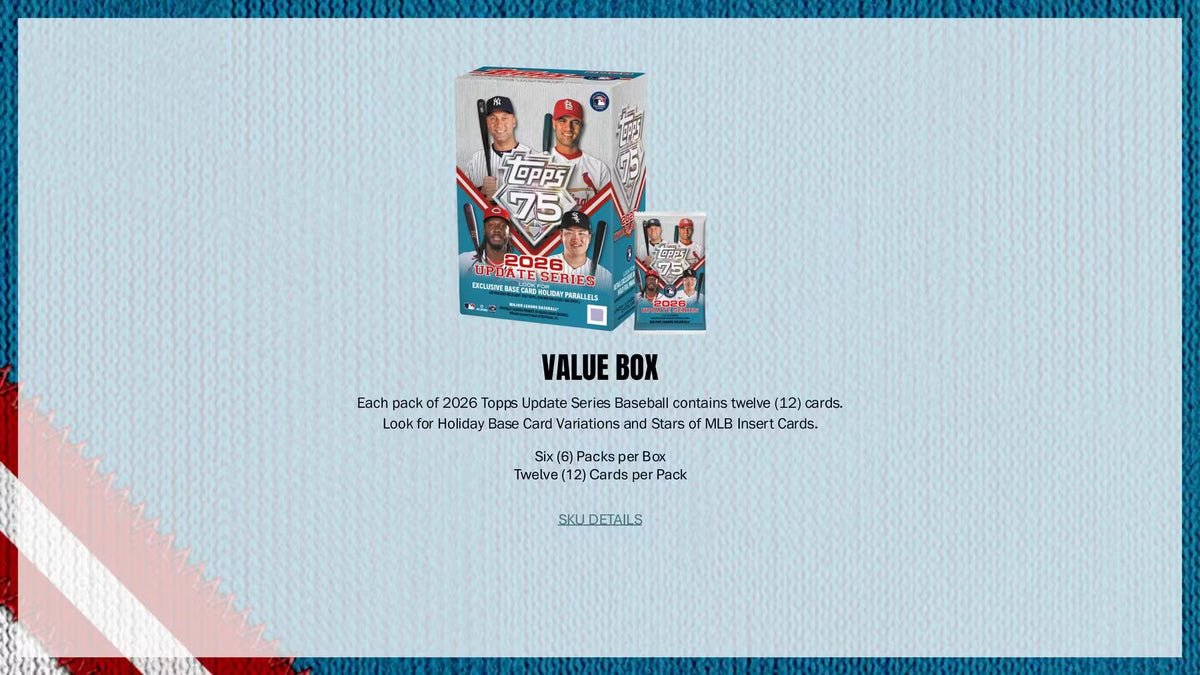 2026 Topps Baseball Update Blaster Box