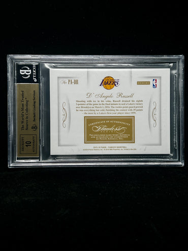 D'Angelo Russell Panini Flawless 2015-16 Patch Auto sapphire 06/10