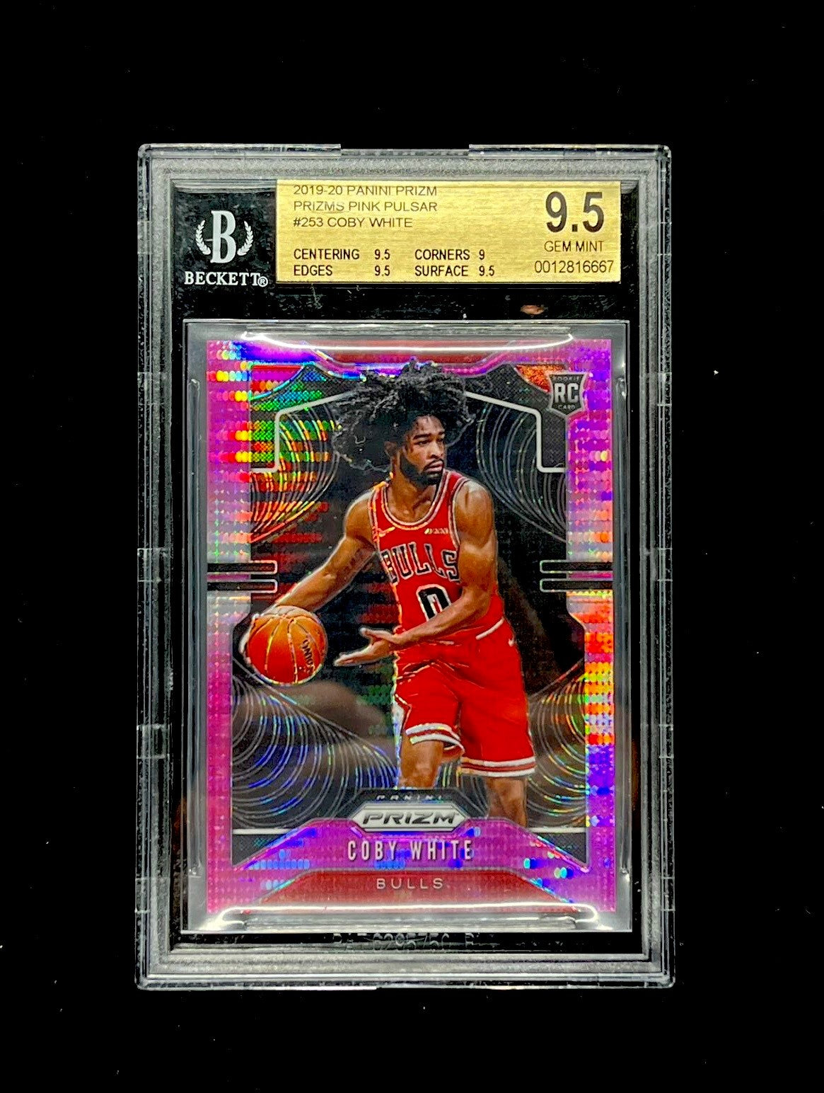 Coby White Panini Prizm 2019-20 Prizms Pink Pulsar BGS9.5 10/42