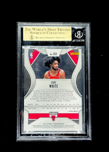 Coby White Panini Prizm 2019-20 Prizms Pink Pulsar BGS9.5 10/42