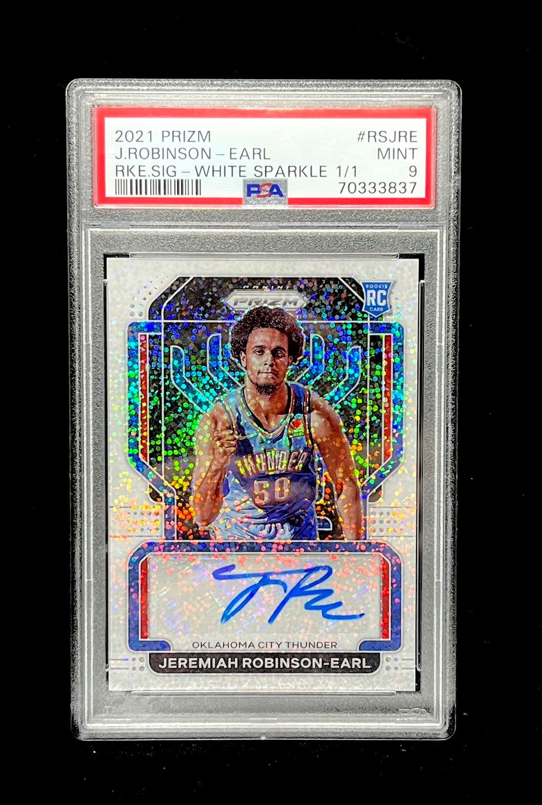 J.Robinson Earl Panini Prizm 2021 White Sparkle 1/1