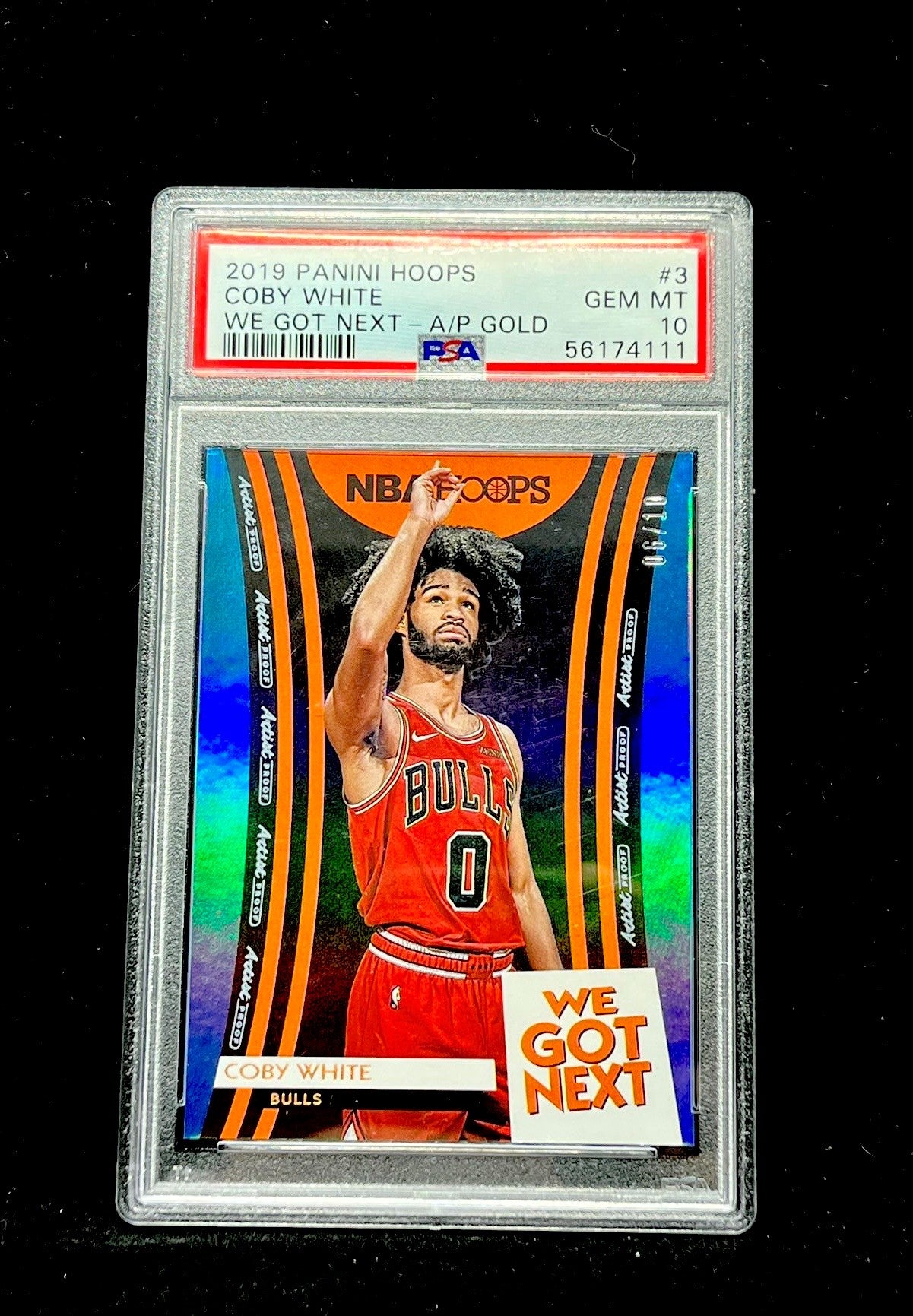 Coby White Panini Hoops 2019 We Got Next Gold PSA10 06/10