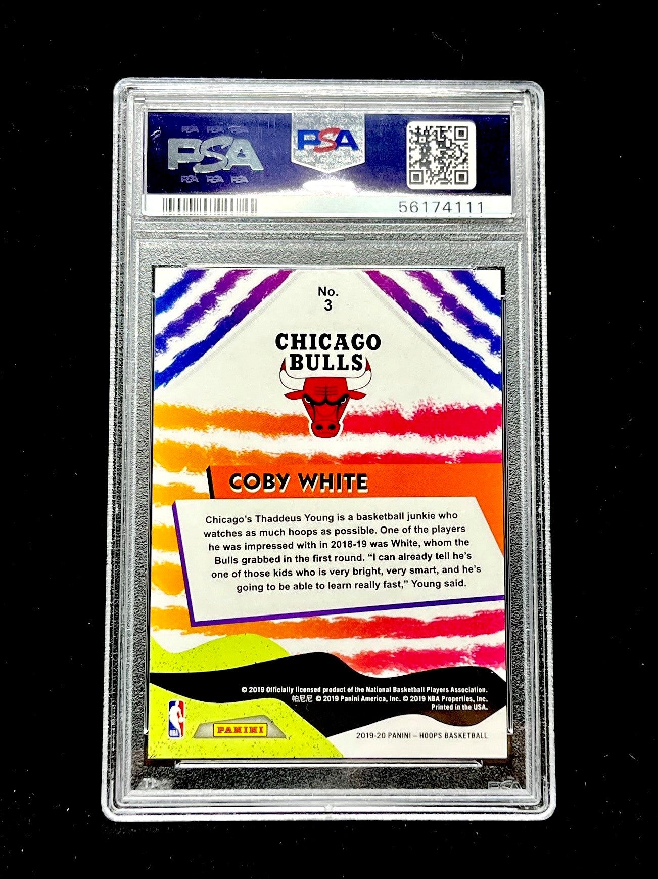Coby White Panini Hoops 2019 We Got Next Gold PSA10 06/10