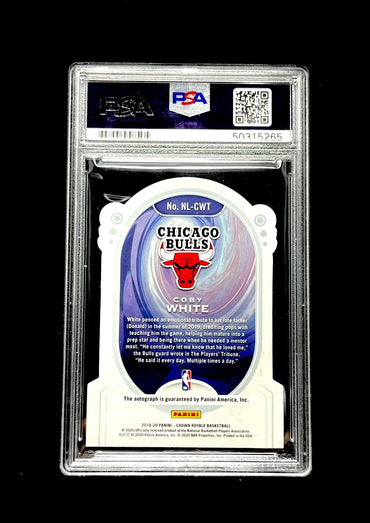 Coby White Panini Crown Royale 2019 Lineage Scripts PSA10 04/11