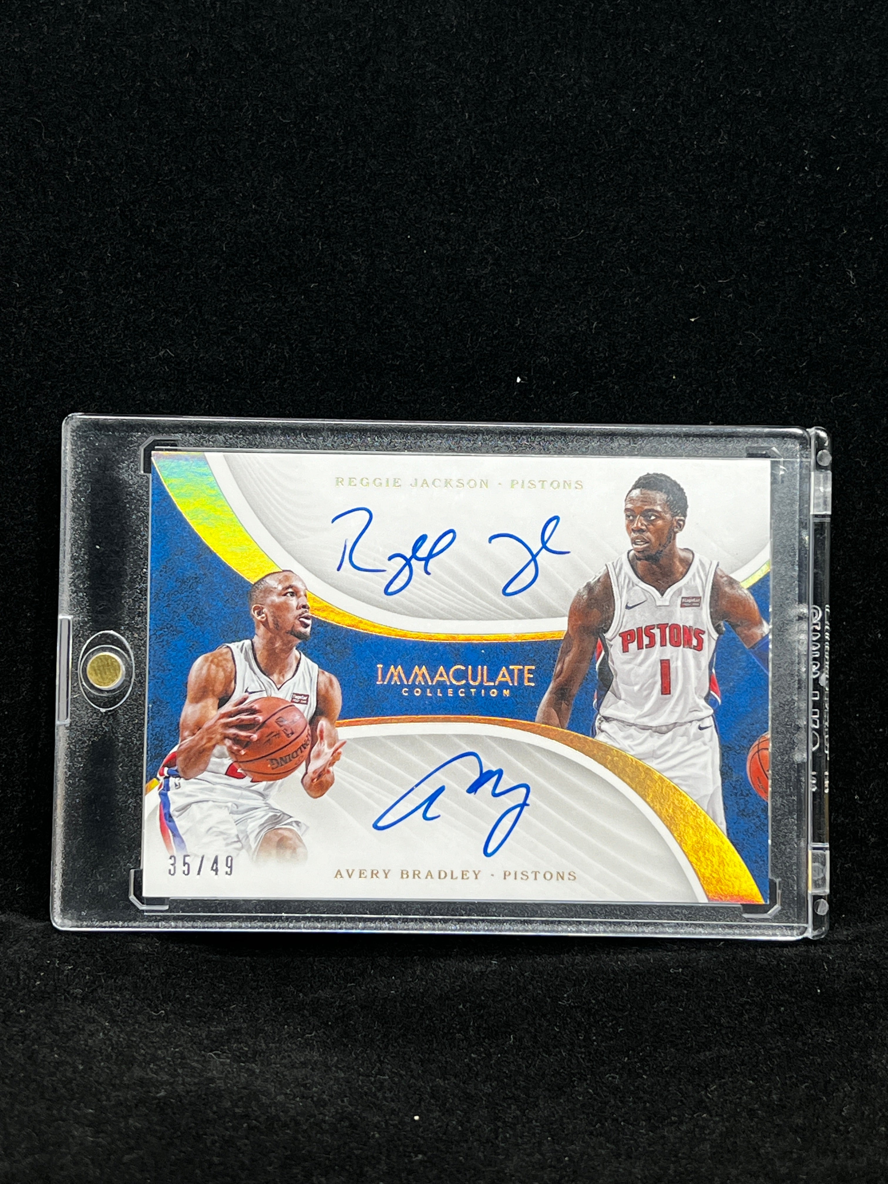 Reggis Jackson & Avery Bradley Panini 2017-18 Immaculate Dual auto #35/49