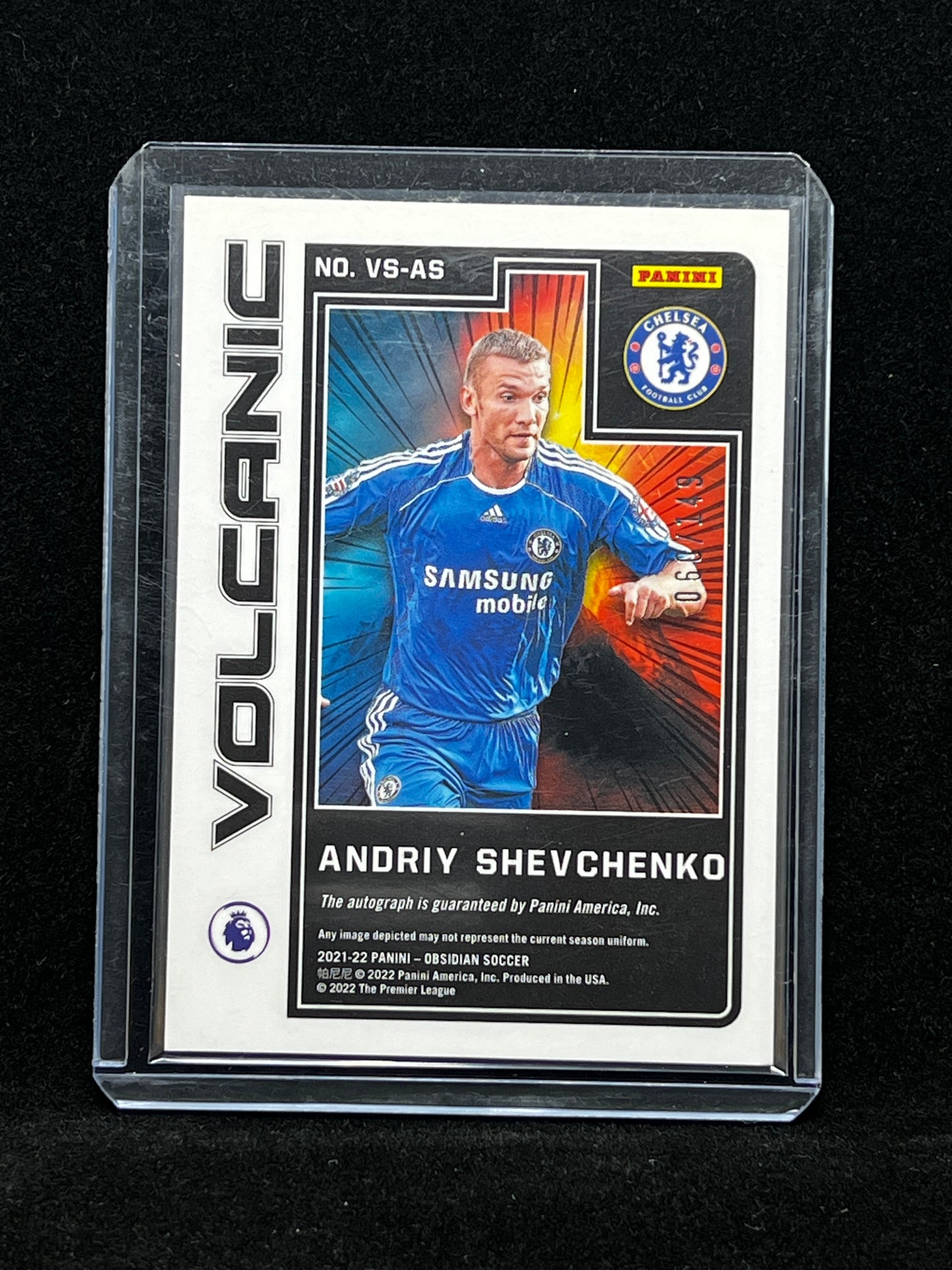 Andriy Shevchenko Panini Obsidian Soccer 2021-22 Volcanic auto #06/149
