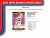 2025 Topps Update Series Baseball Blaster Box