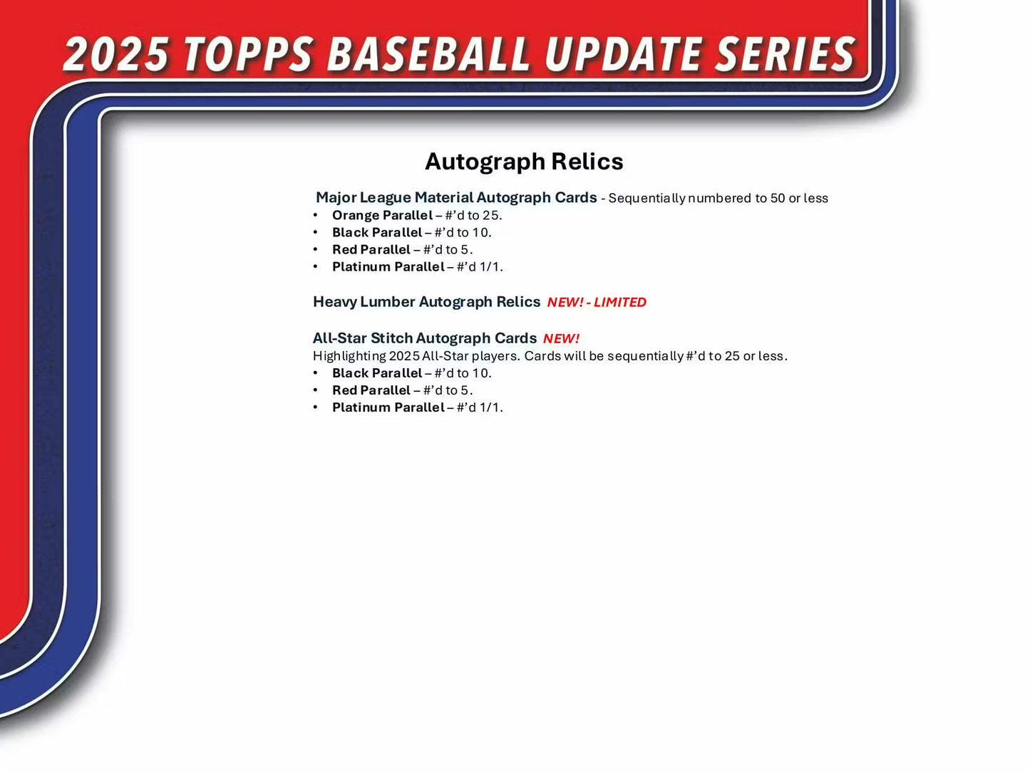 2025 Topps Update Series Baseball Blaster Box