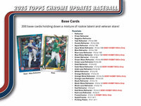 2025 Topps Chrome Updates Baseball Hobby Box