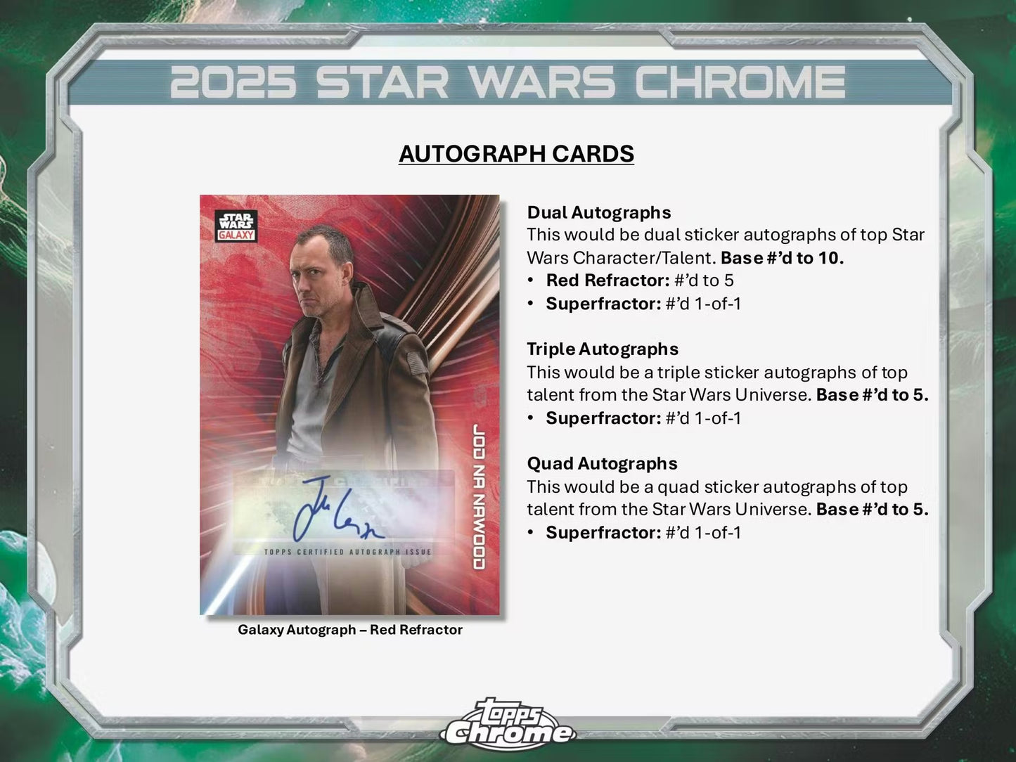 2025 Topps Chrome Star Wars Galaxy Box