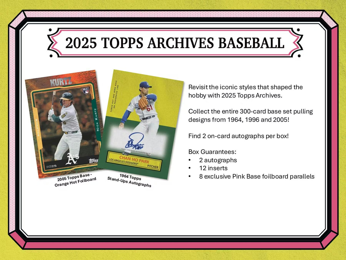 2025 Topps Archives Baseball Hobby Box