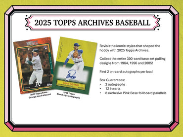 2025 Topps Archives Baseball Hobby Box