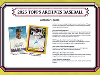 2025 Topps Archives Baseball Hobby Box