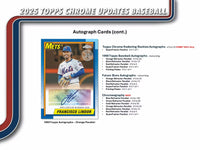 2025 Topps Chrome Updates Baseball Jumbo Box
