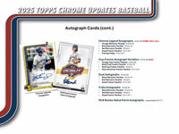 2025 Topps Chrome Updates Baseball Jumbo Box