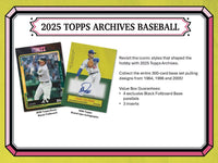 2025 Topps Archives Baseball Blaster Box