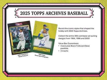 2025 Topps Archives Baseball Blaster Box