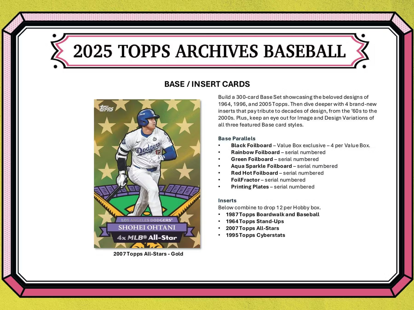 2025 Topps Archives Baseball Blaster Box