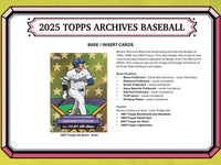 2025 Topps Archives Baseball Blaster Box