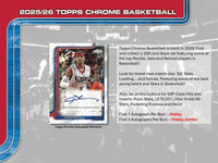 2025-26 Topps Chrome Basketball Jumbo Box