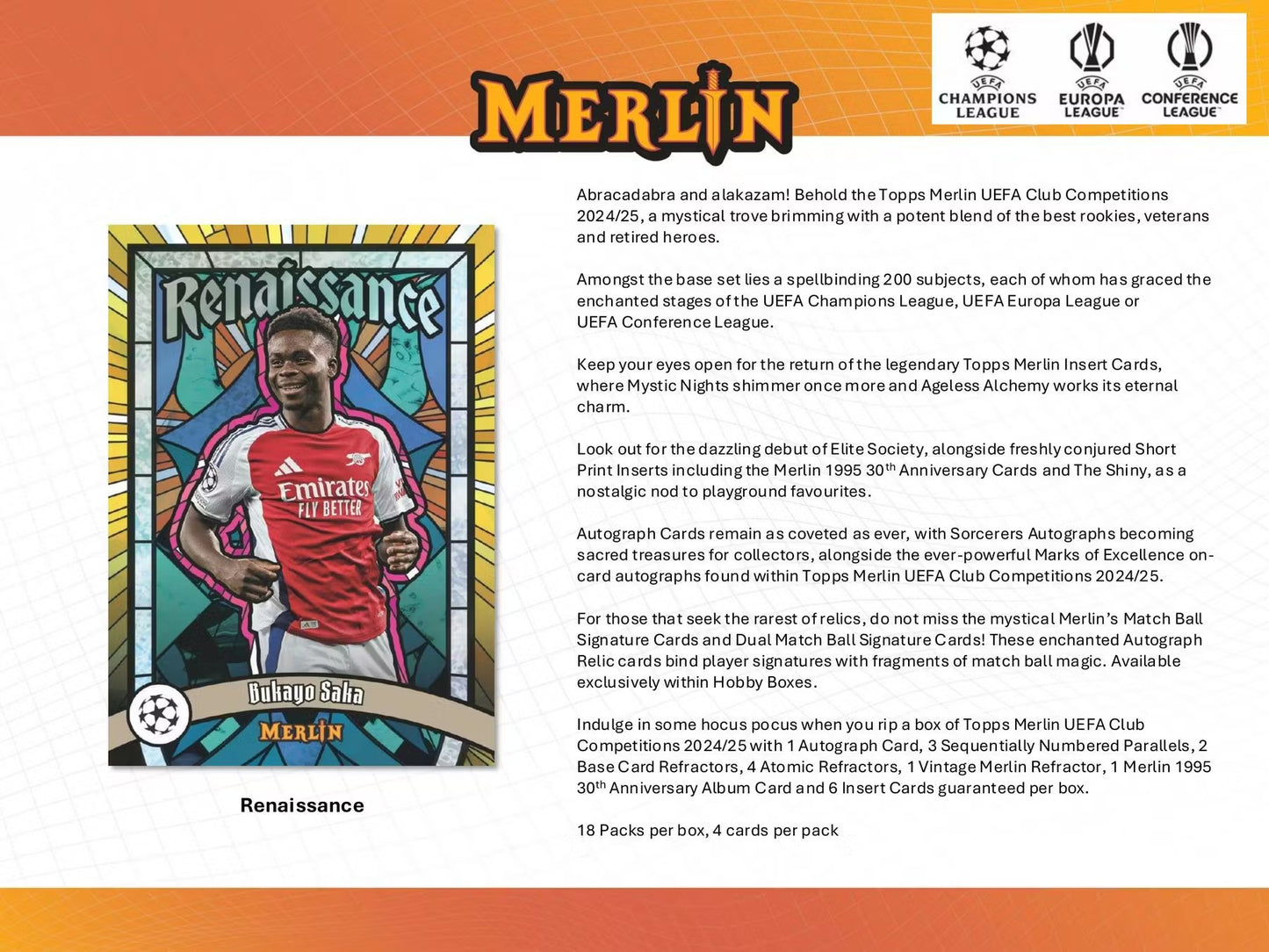 2024-25 Topps Merlin UCC UEFA Club Competitions Hoby Box