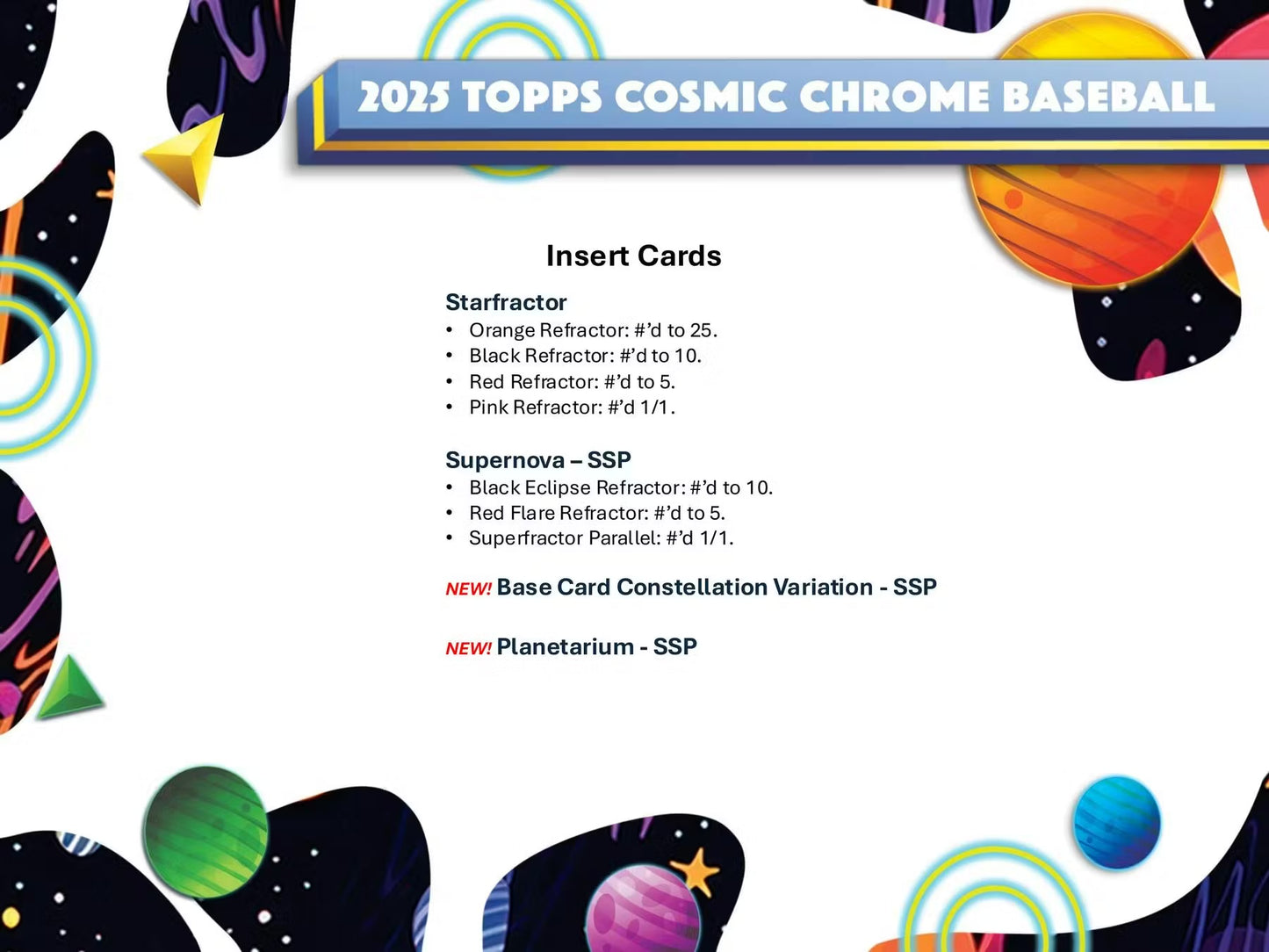 2025 Topps Chrome Cosmic Baseball Hobby Box