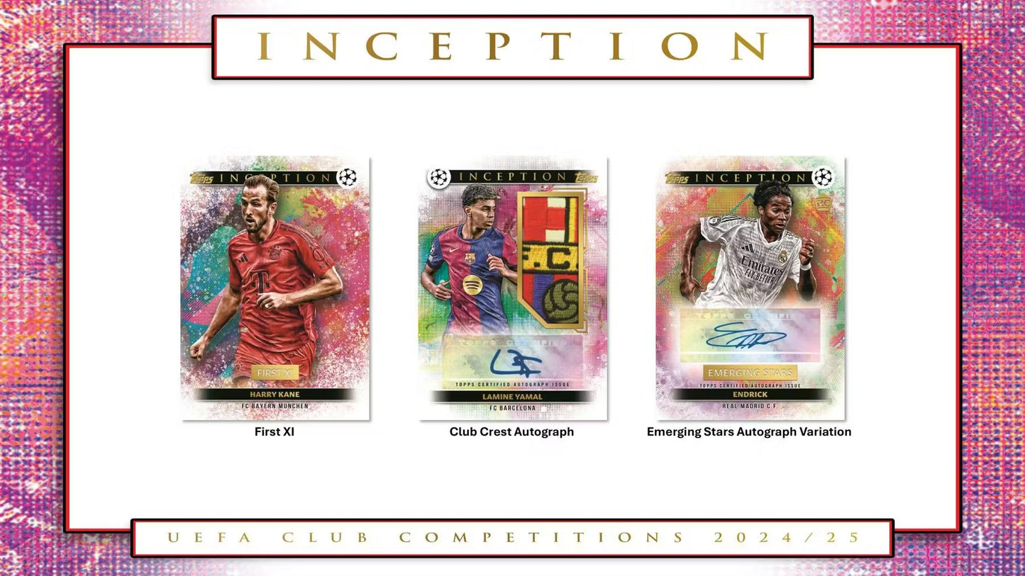 2024-25 Topps Inception UEFA Club Competitions Soccer Hobby Box