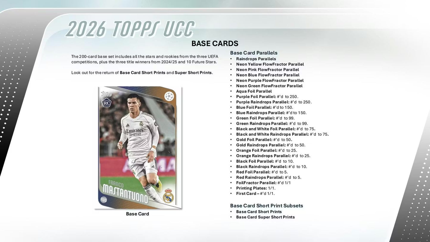 2025-26 Topps UEFA Club Competitions Soccer Hobby Box
