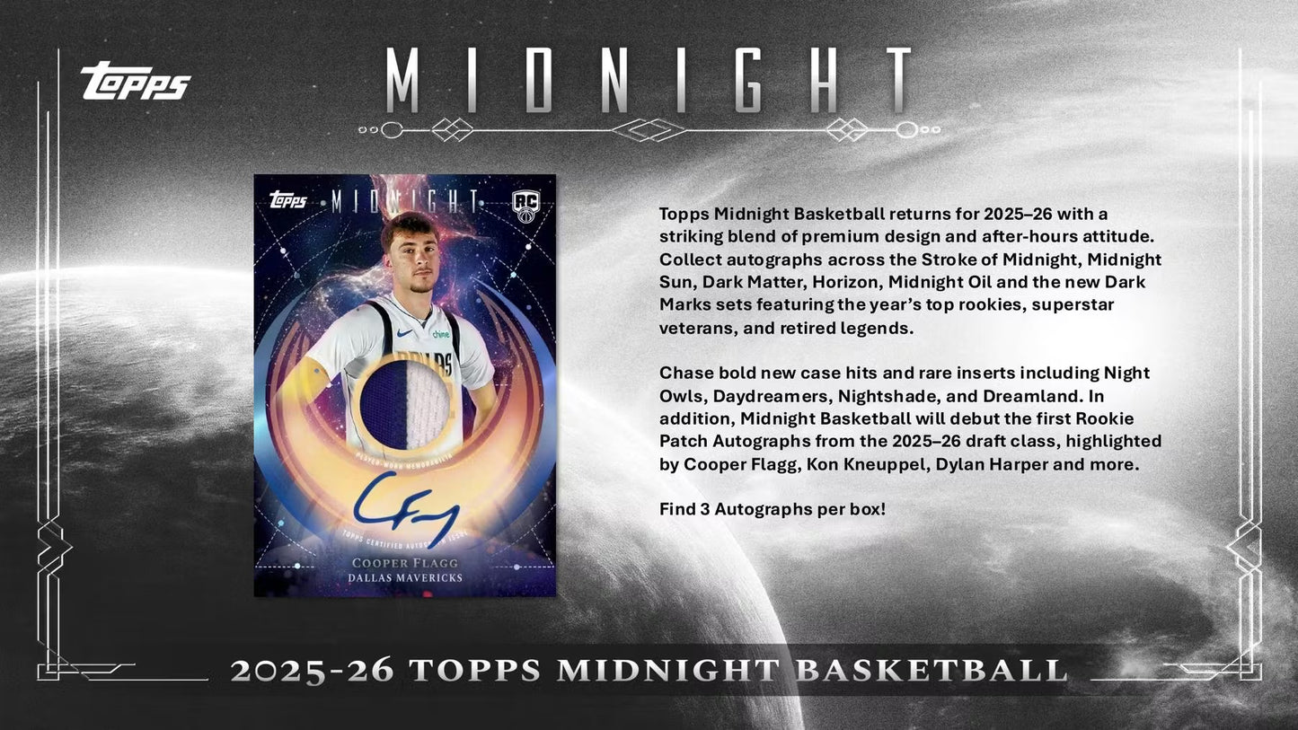 2025-26 Topps Midnight Basketball Hobby Box