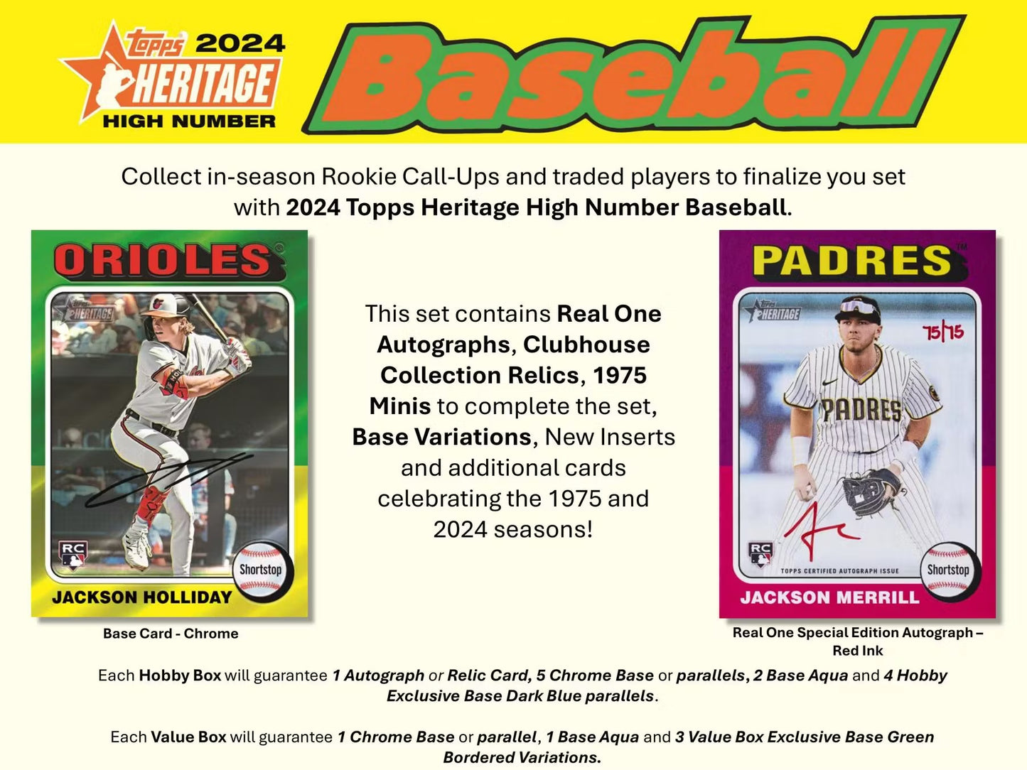 2024 Topps Heritage High Number Baseball Hobby Box