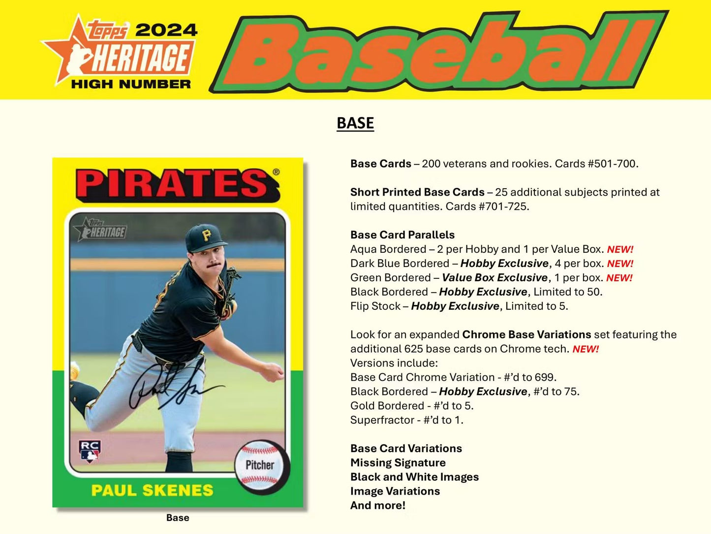 2024 Topps Heritage High Number Baseball Hobby Box