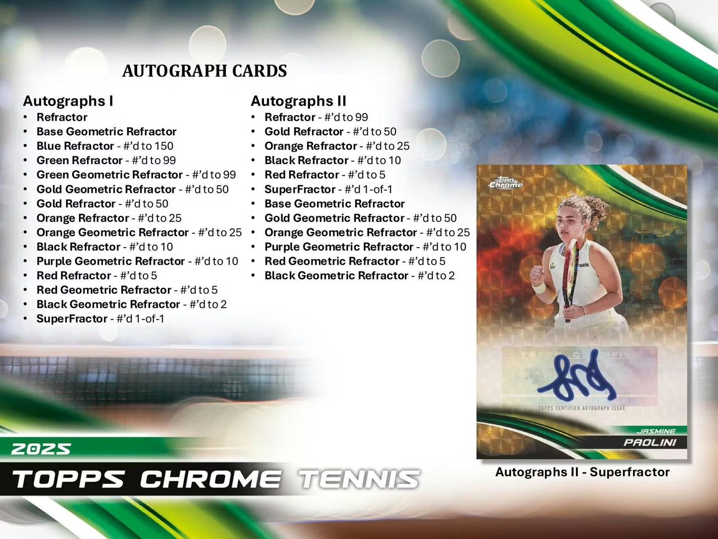 2025 Topps Chrome Tennis Breakers Delight Box