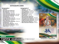 2025 Topps Chrome Tennis Breakers Delight Box
