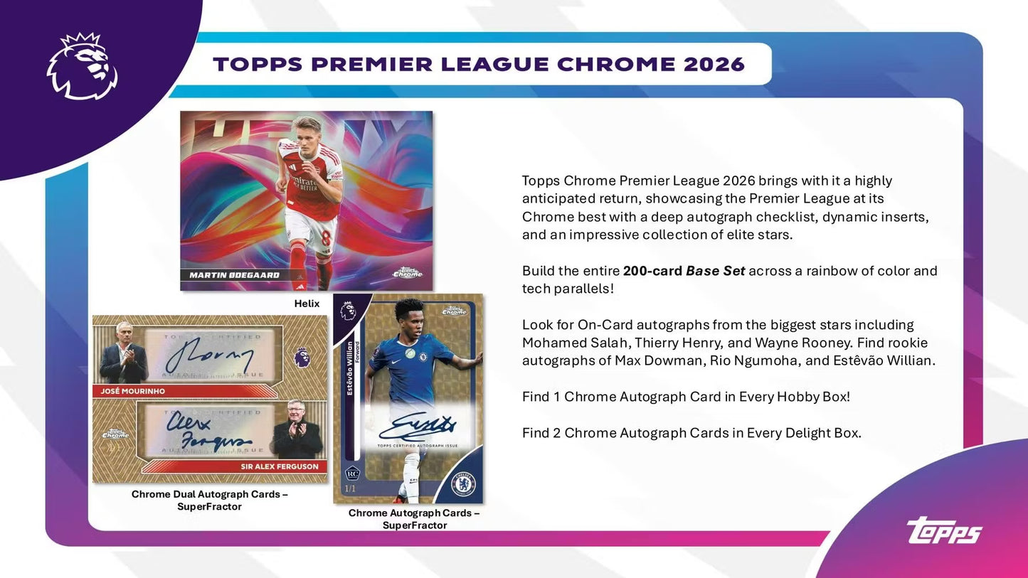 2026 Topps Chrome EPL Soccer Breakers Delight Box
