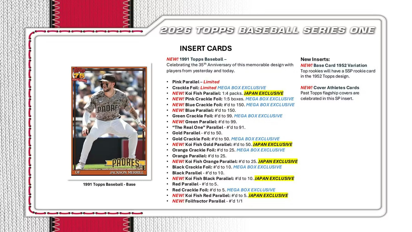 2026 Topps Series 1 Baseball Blaster Box