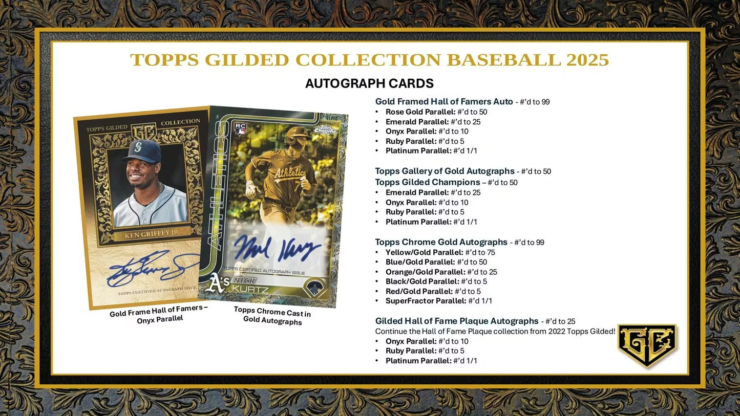 2025 Topps Gilded Collection Baseball Hobby Box