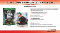 2025 Topps Stadium Club Baseball Hobby Box