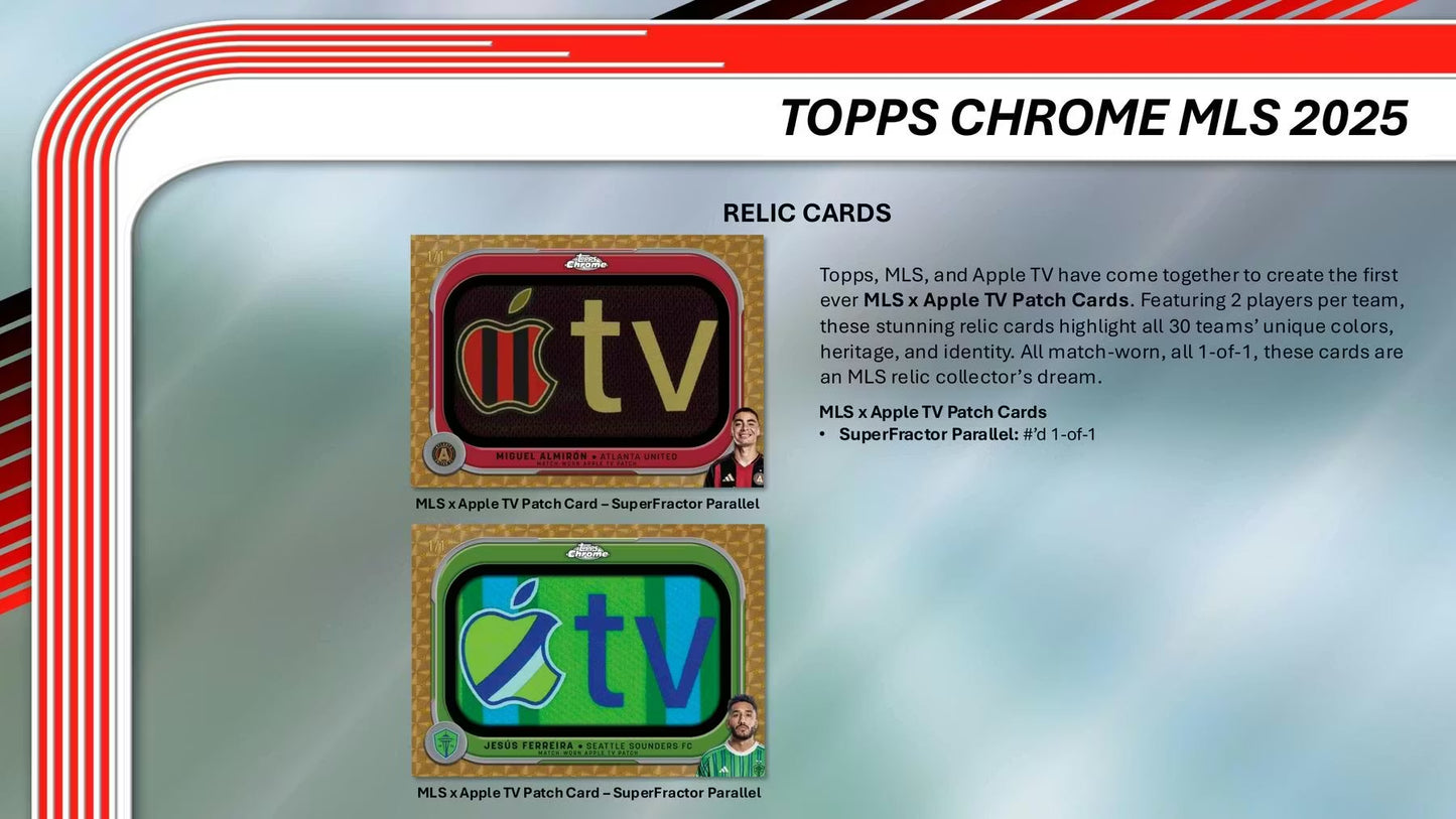 2025 Topps Chrome MLS Major League Hobby Box