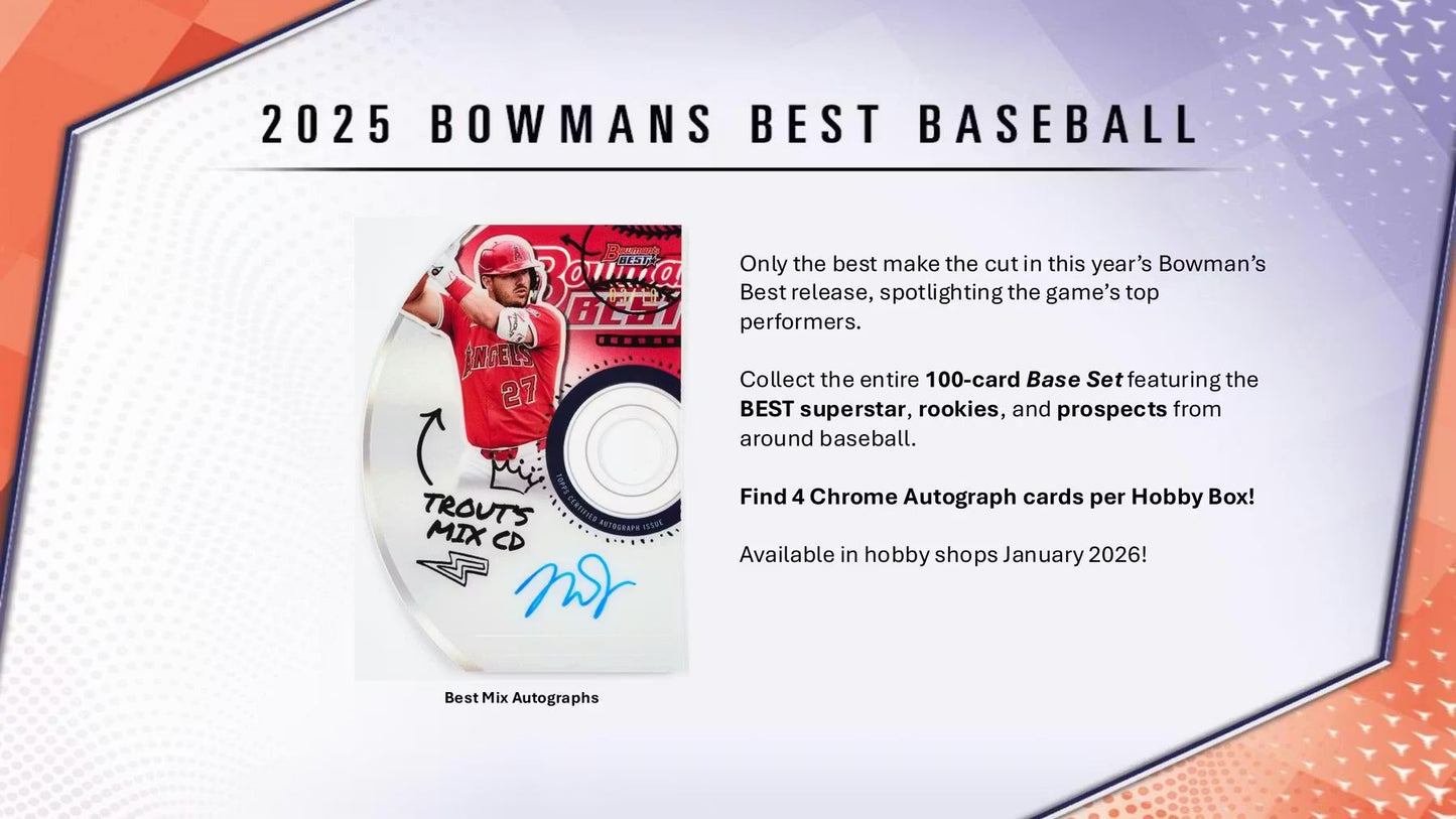 2025 Bowman's Best Baseball Hobby Box