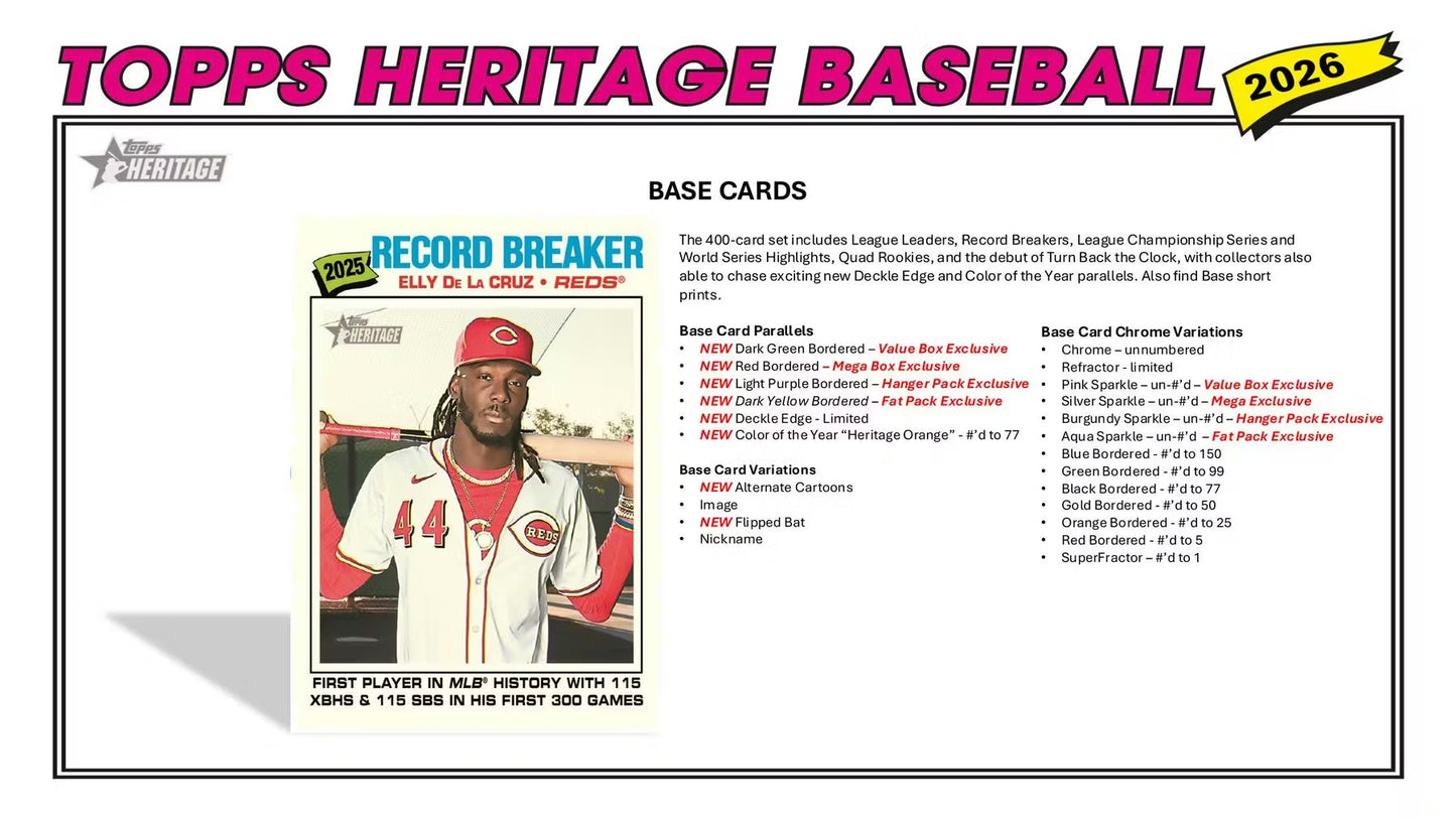 2026 Topps Heritage Baseball Blaster Box